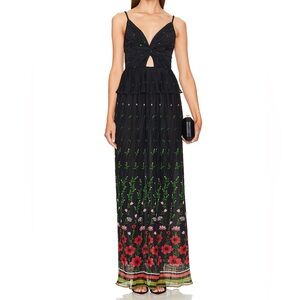 Sabina Musayev Revolve Selina Maxi Dress in Black Print